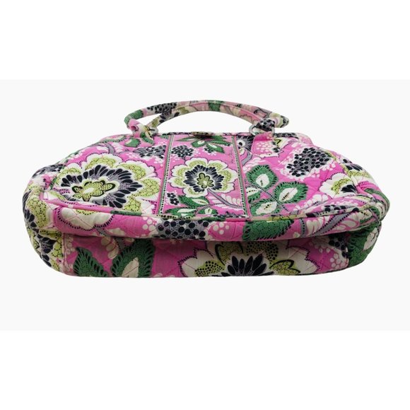 Vera Bradley Retired Priscilla Pink Flower Clamshell Shoulder Purse Handbag - Picture 10 of 10